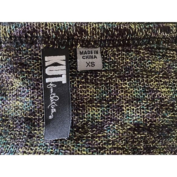 KUT FROM THE KLOTH Womens Size XS Sheer Sweater Knit Metallic Long Sleeve Shirt - Picture 7 of 7